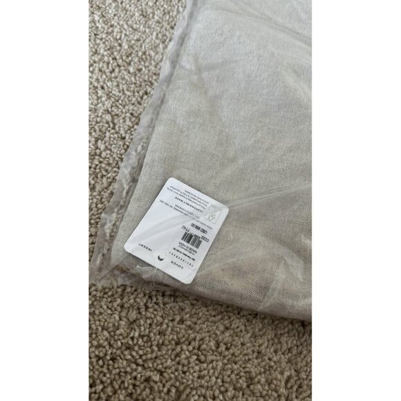 POTTERY BARN Faye Linen Textured Pillow Cover, 20" in Gold NWT - Picture 3 of 3